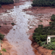 A bridge destroyed in the wake of a mining disaster in Brumadinho, Brazil on Jan. 26.